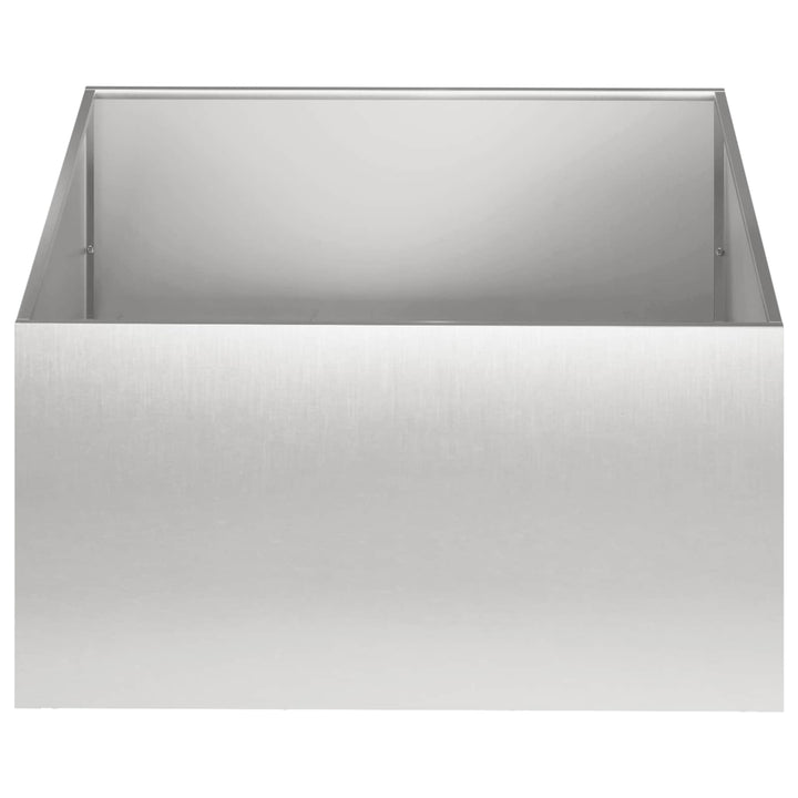 Trädgårdsplanterare 2 St Silver 40 X 40 X 30 Cm Rostfritt Stål