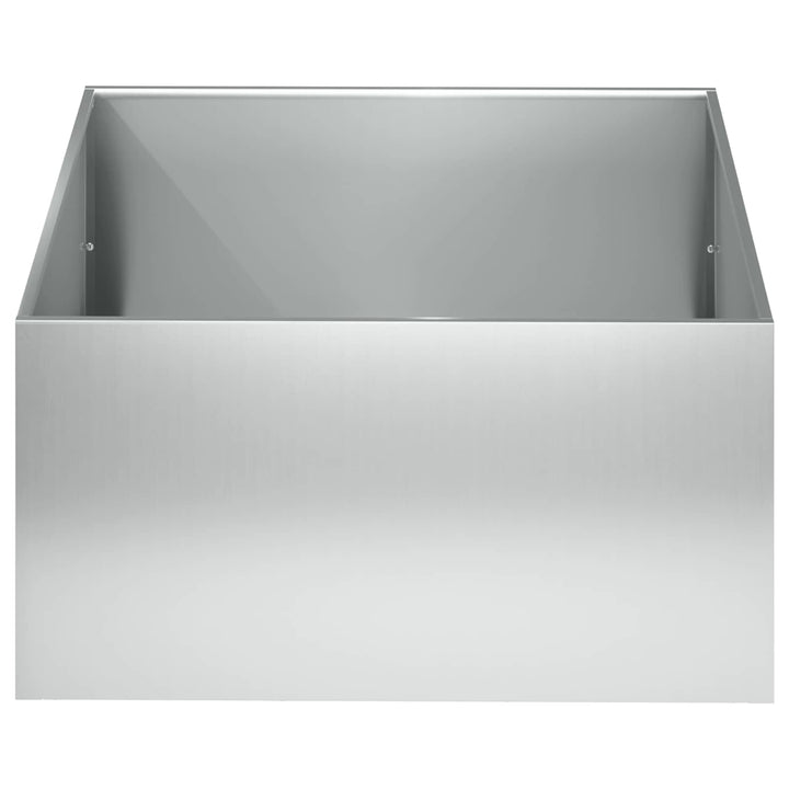 Trädgårdsplanterare Silver 40 X 40 X 30 Cm Galvaniserat Stål