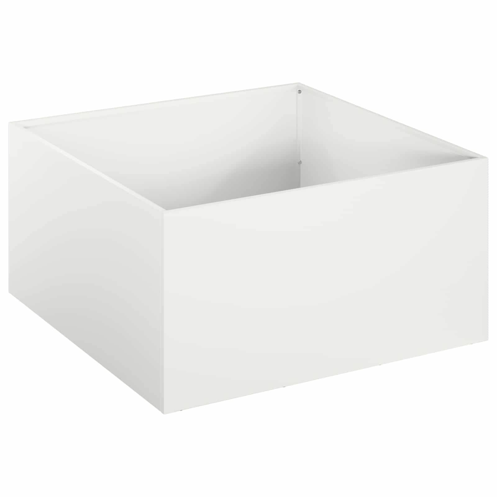 Trädgårdsplanterare Vit 60 X 60 X 30 Cm Kallvalsat Stål