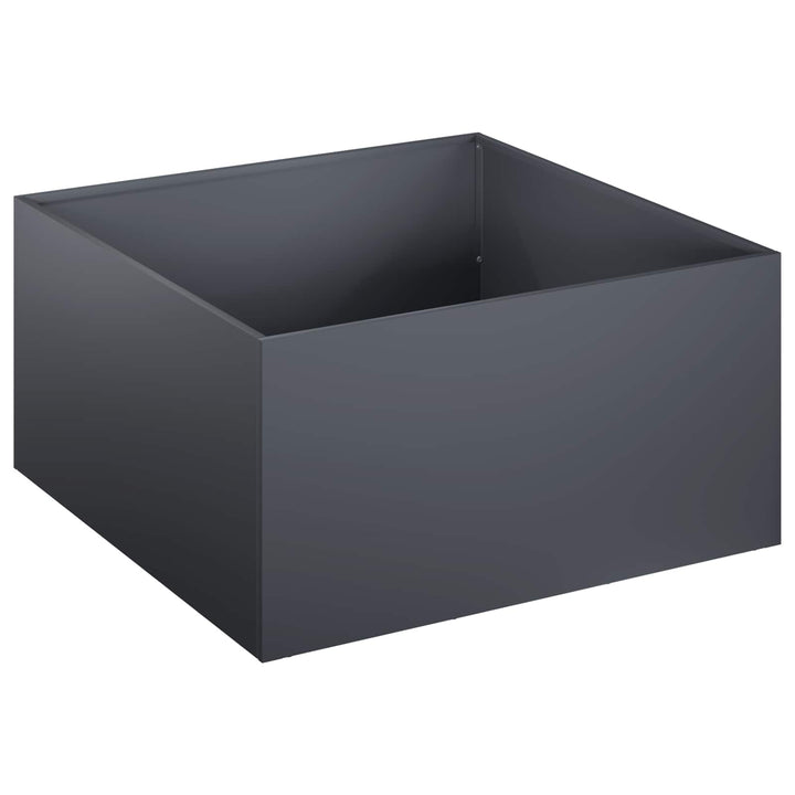 Trädgårdsplanterare Antracit 60 X 60 X 30 Cm Kallvalsat Stål