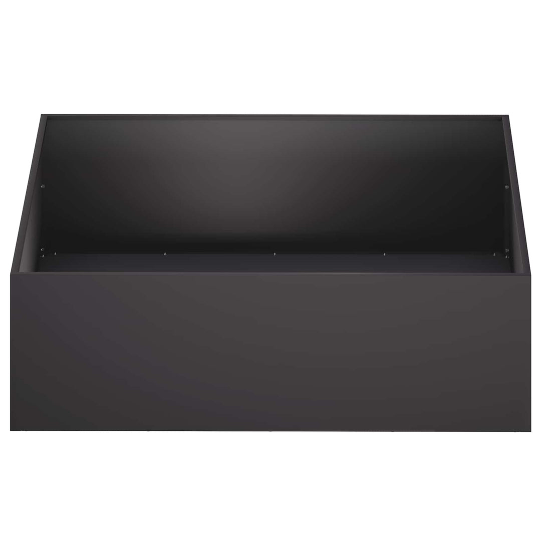 Trädgårdsplanterare Svart 80 X 80 X 30 Cm Kallvalsat Stål
