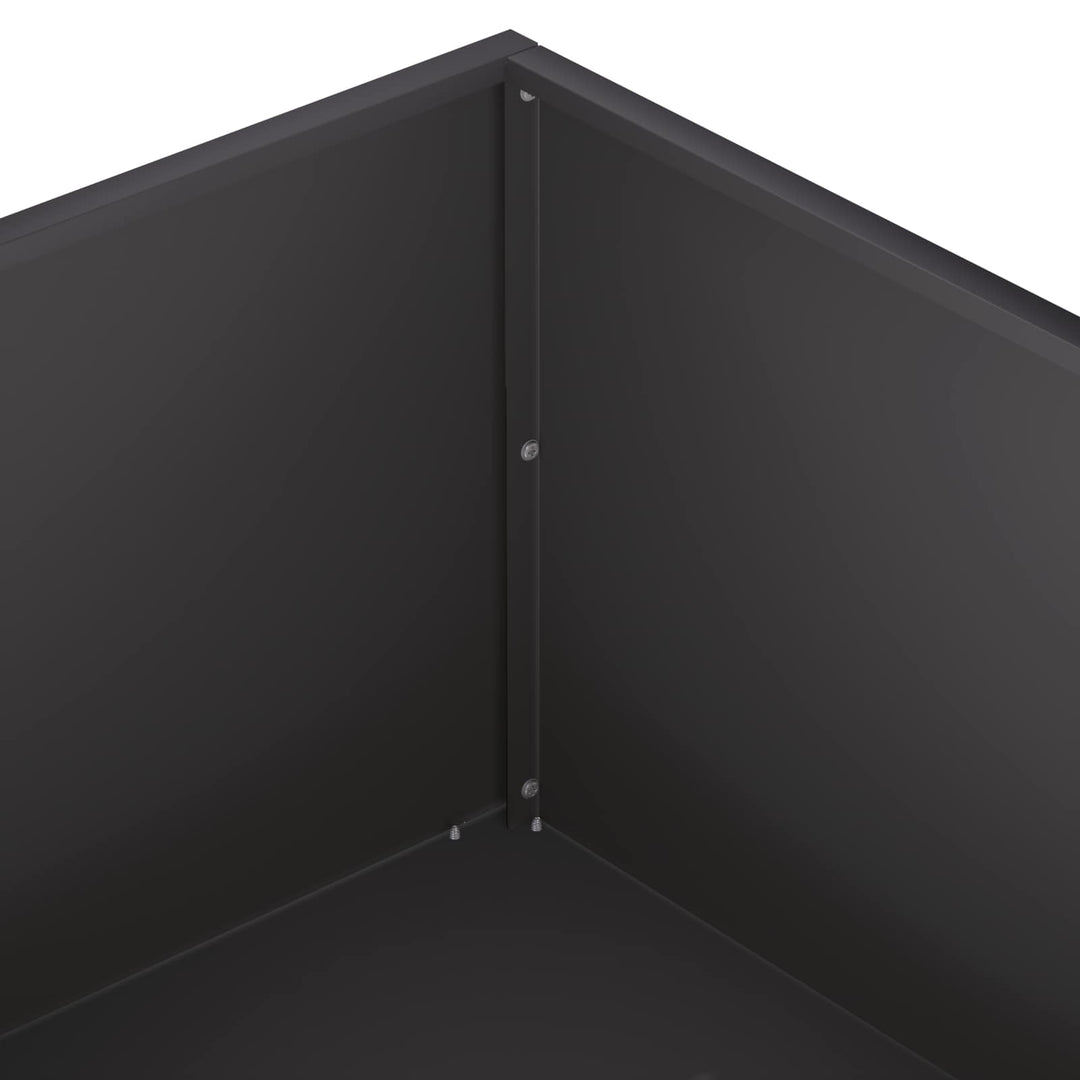 Trädgårdsplanterare 2 St Svart 80 X 80 X 30 Cm Kallvalsat Stål