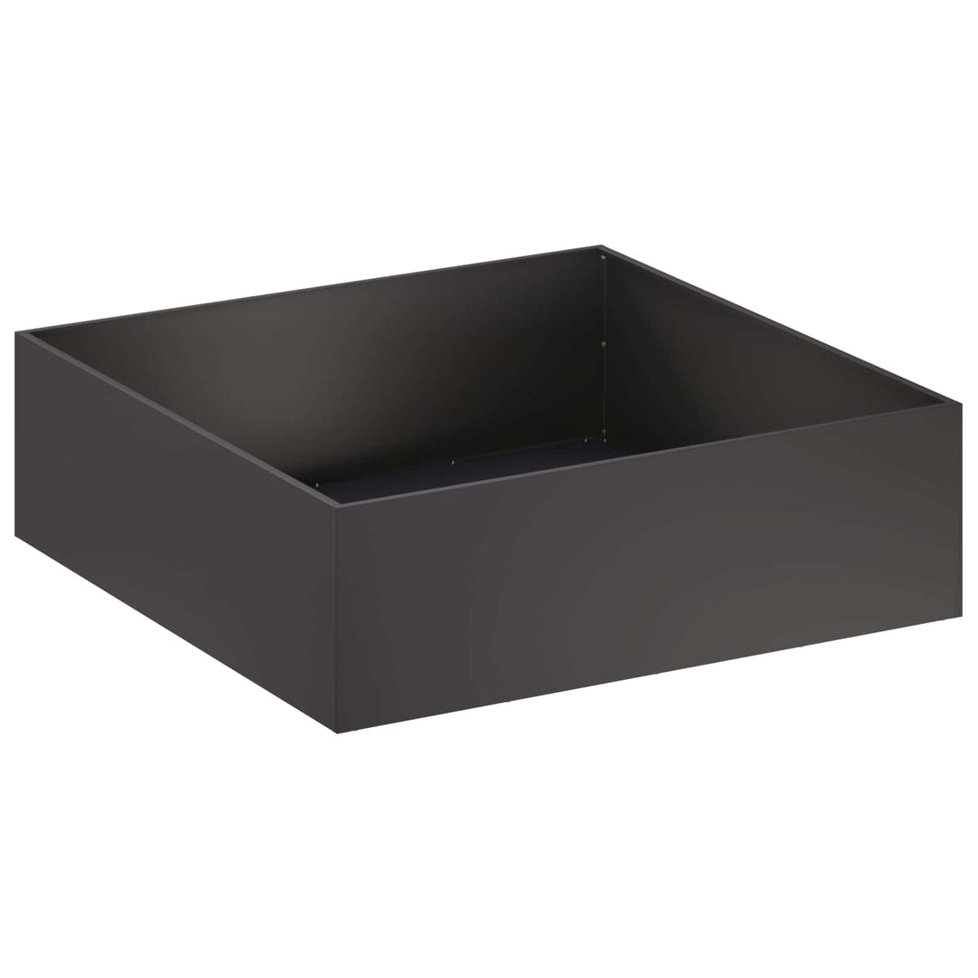 Trädgårdsplanterare 2 St Svart 80 X 80 X 30 Cm Kallvalsat Stål