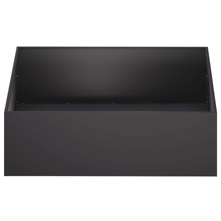 Trädgårdsplanterare 2 St Svart 80 X 80 X 30 Cm Kallvalsat Stål