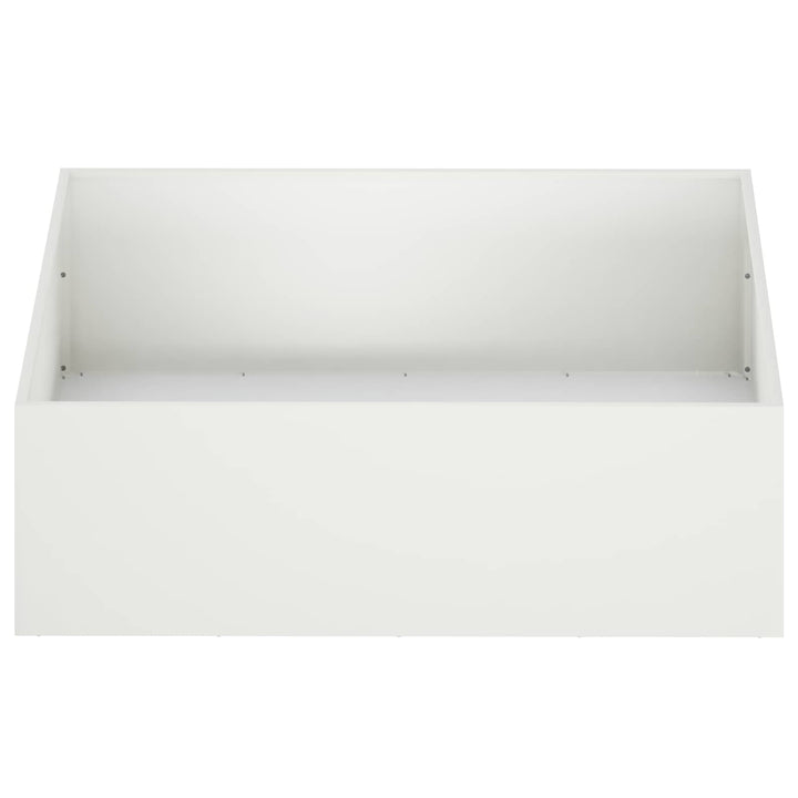 Trädgårdsplanterare Vit 80 X 80 X 30 Cm Kallvalsat Stål