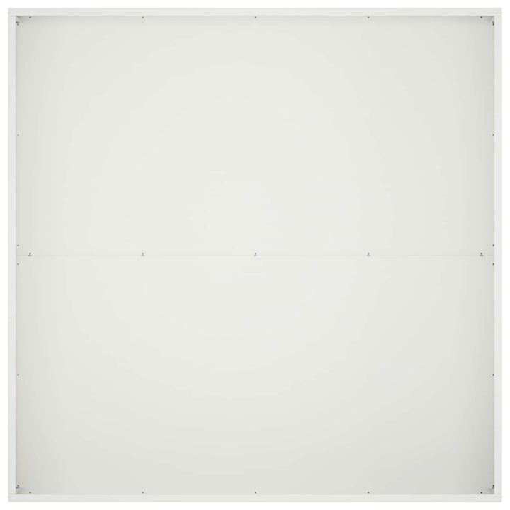 Trädgårdsplanterare Vit 80 X 80 X 30 Cm Kallvalsat Stål