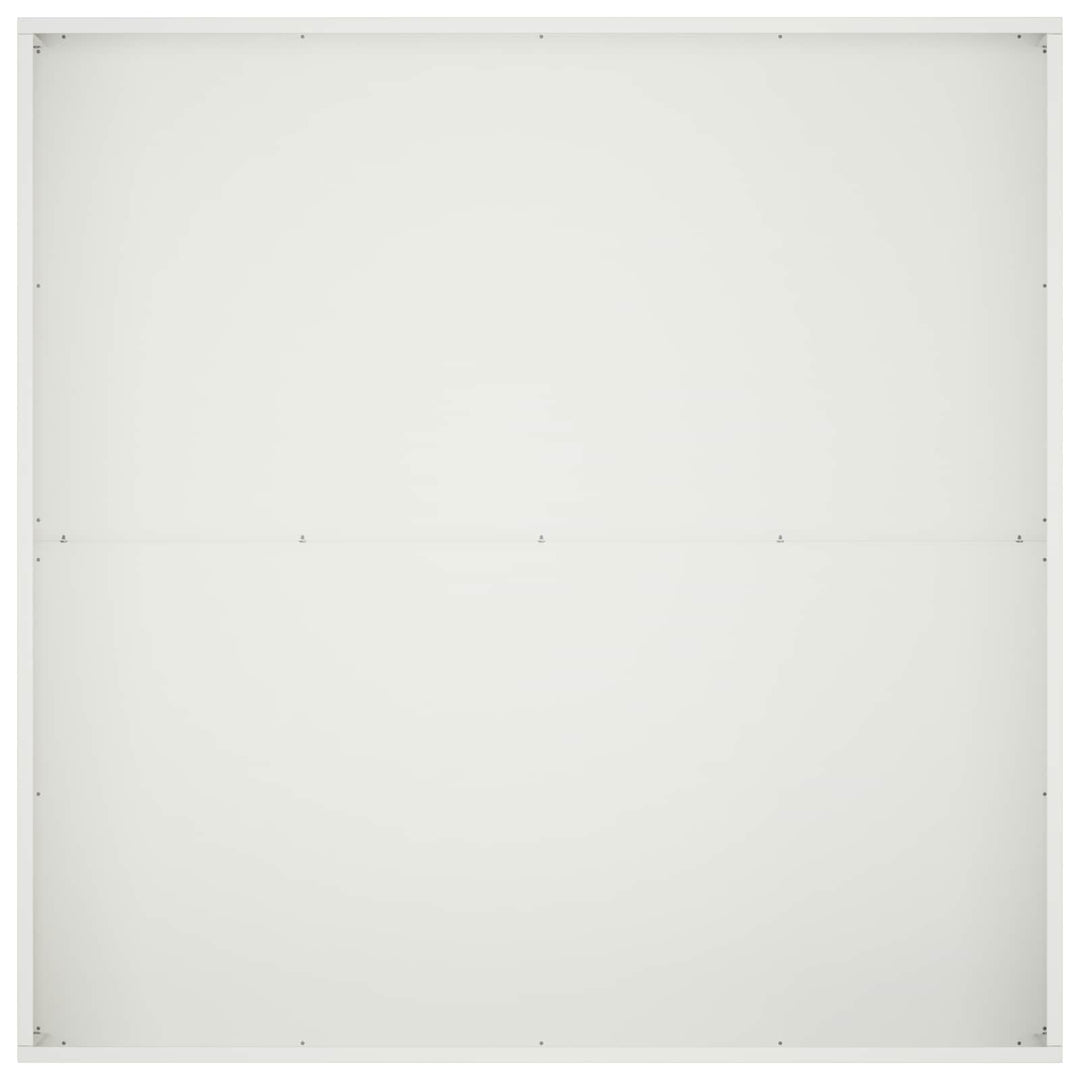 Trädgårdsplanterare 2 St Vit 80 X 80 X 30 Cm Kallvalsat Stål