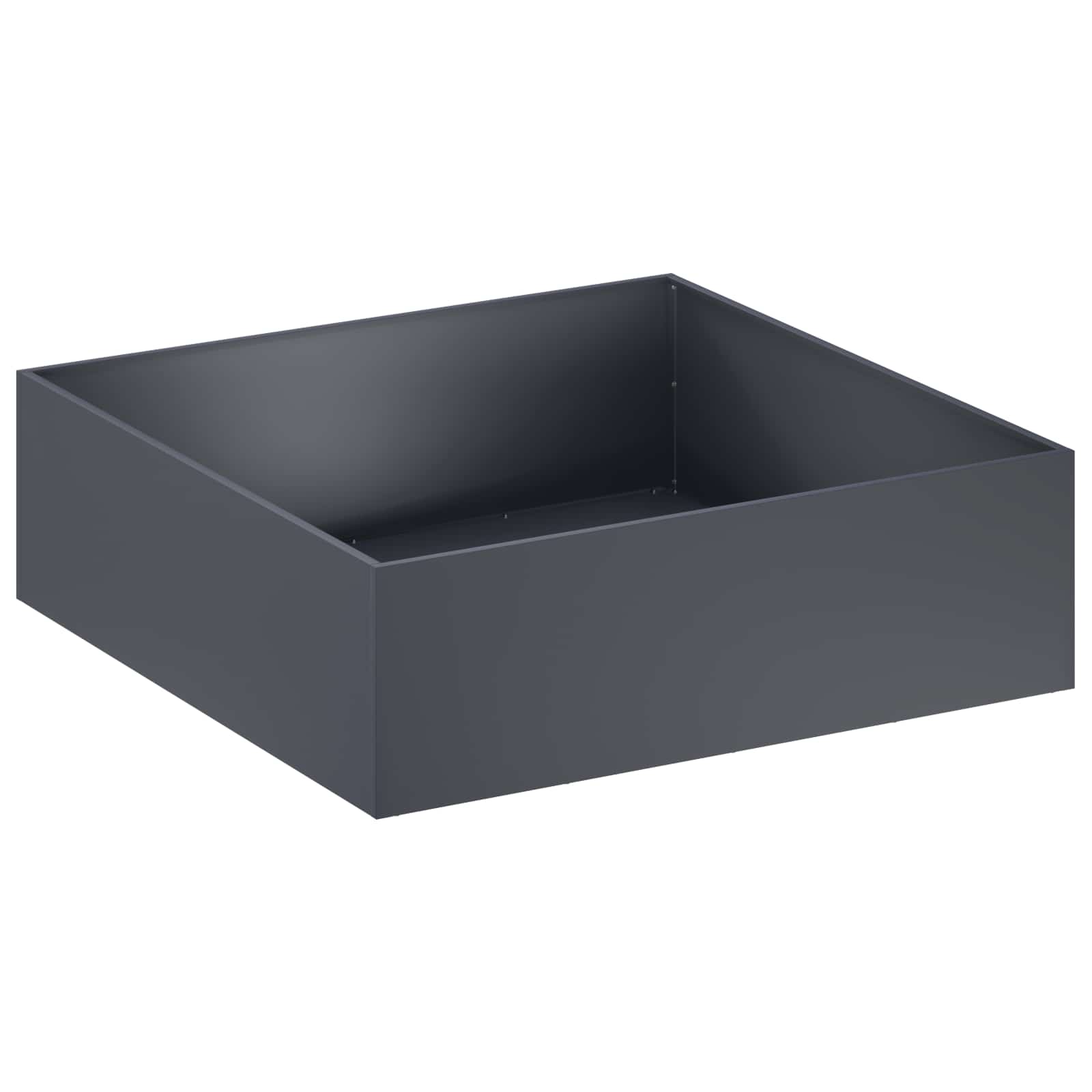 Trädgårdsplanterare Antracit 80 X 80 X 30 Cm Kallvalsat Stål
