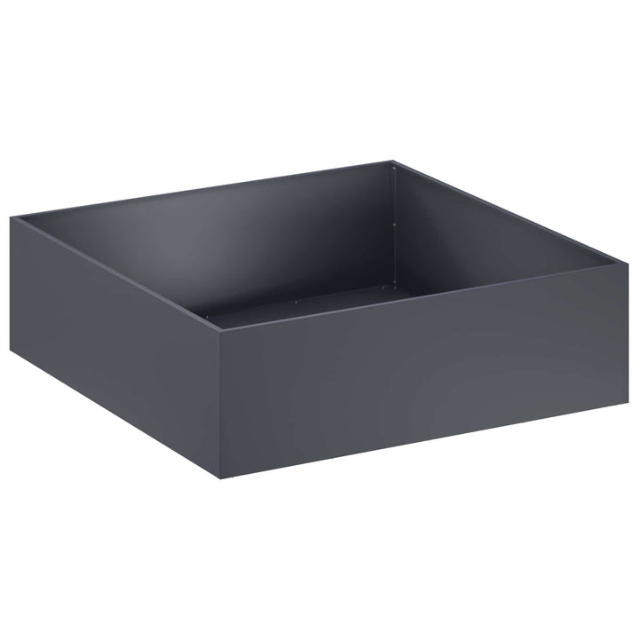 Trädgårdsplanterare Antracit 80 X 80 X 30 Cm Kallvalsat Stål