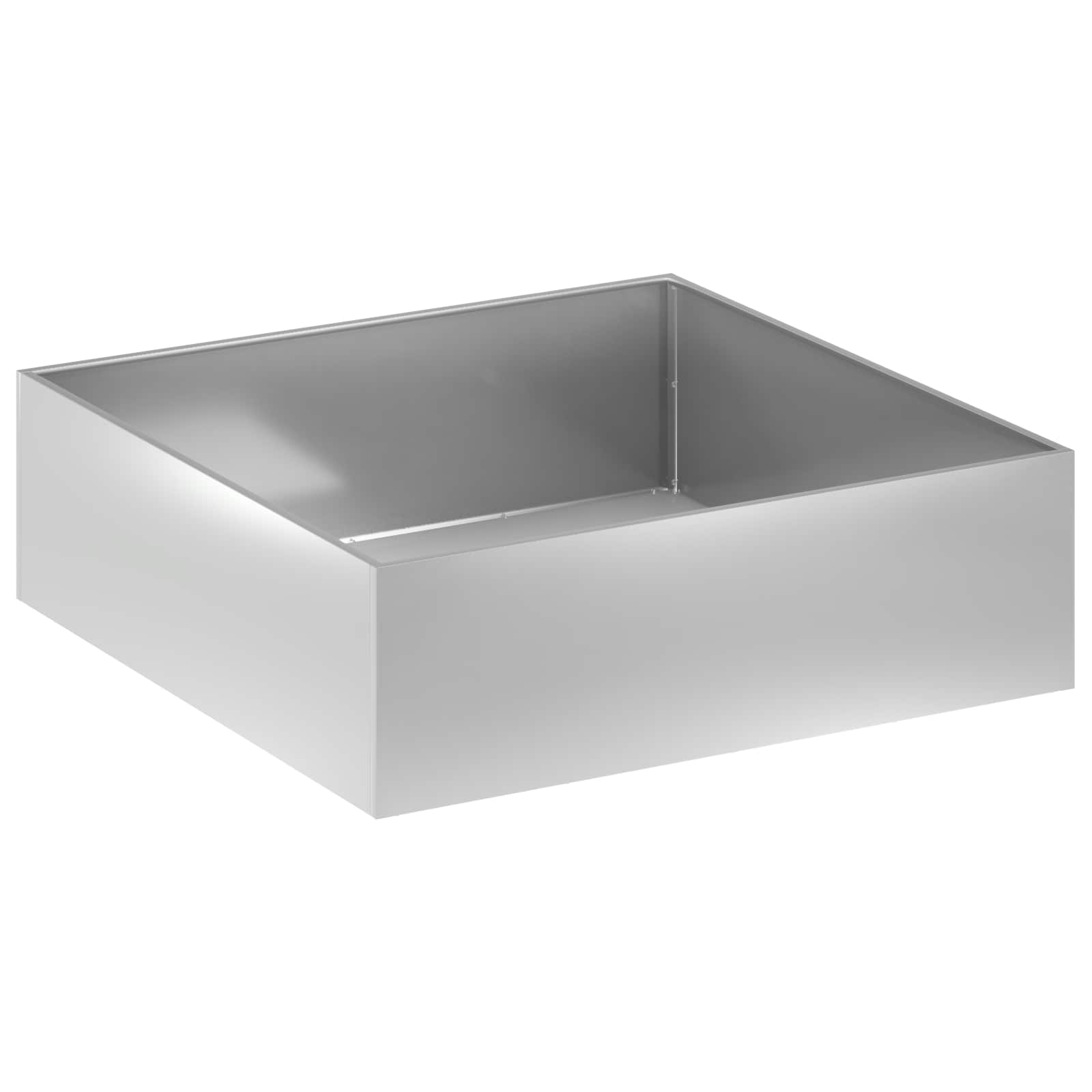 Trädgårdsplanterare Silver 80 X 80 X 30 Cm Galvaniserat Stål