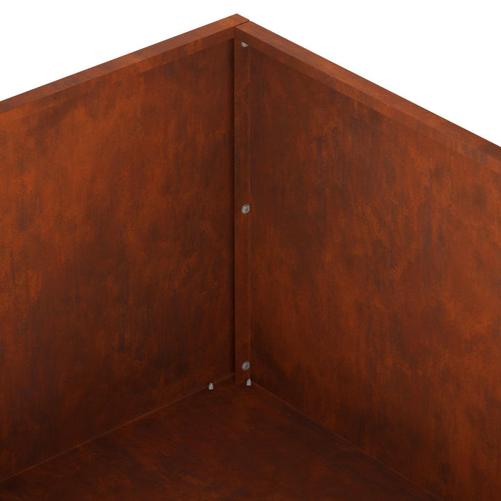 Trädgårdsplanterare Rostig 80 X 80 X 30 Cm Väderbeständig Stål