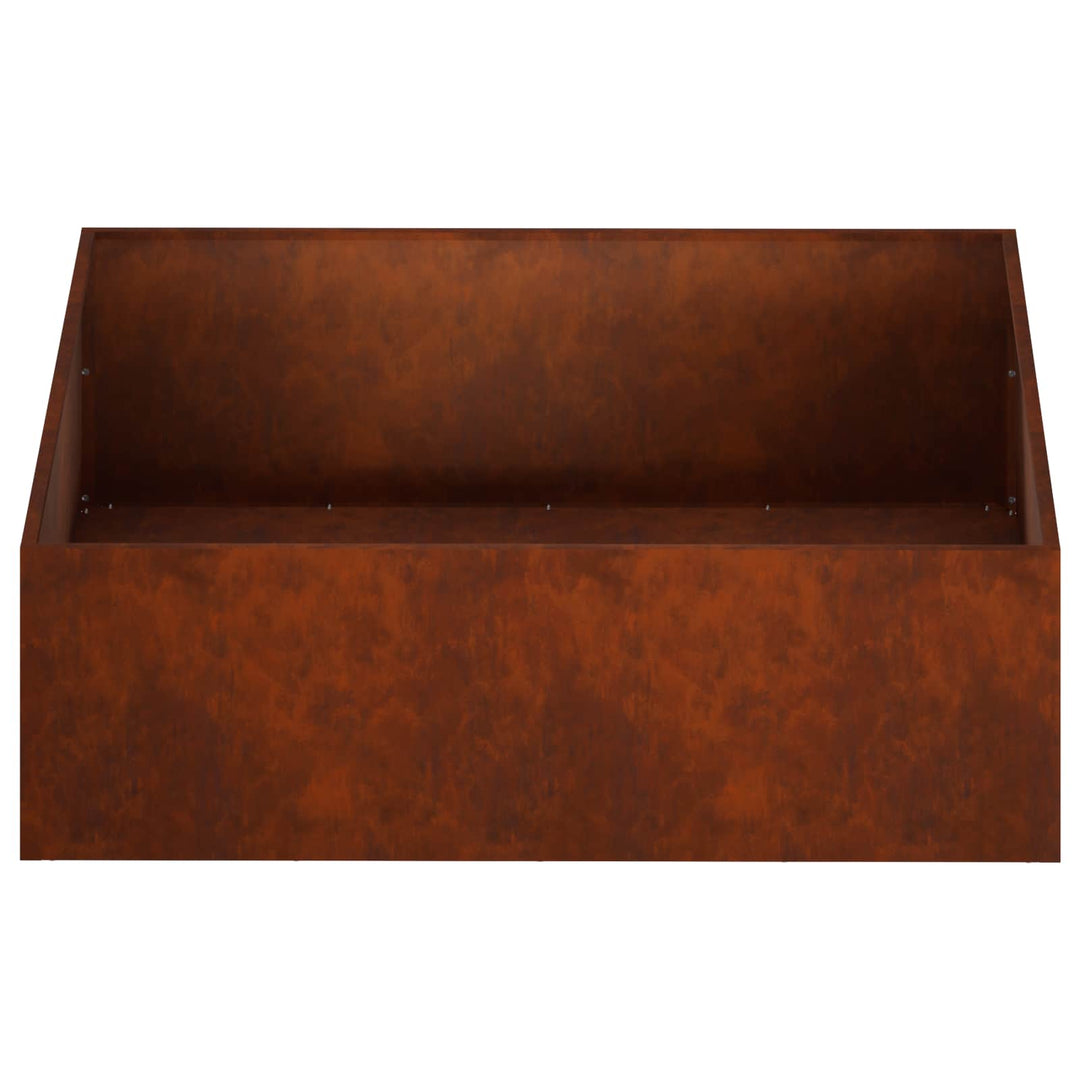 Trädgårdsplanterare Rostig 80 X 80 X 30 Cm Väderbeständig Stål