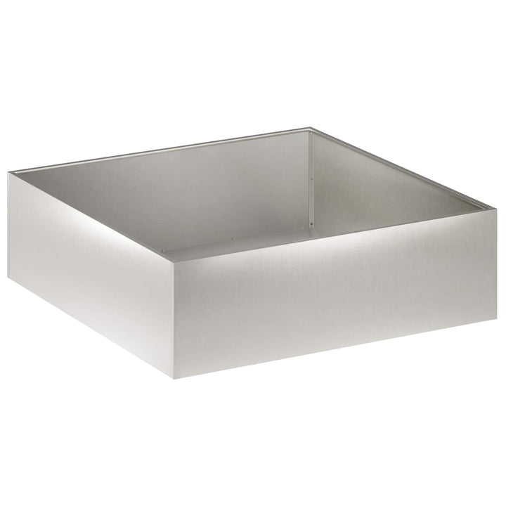 Trädgårdsplanterare 2 St Silver 100 X 100 X 30 Cm