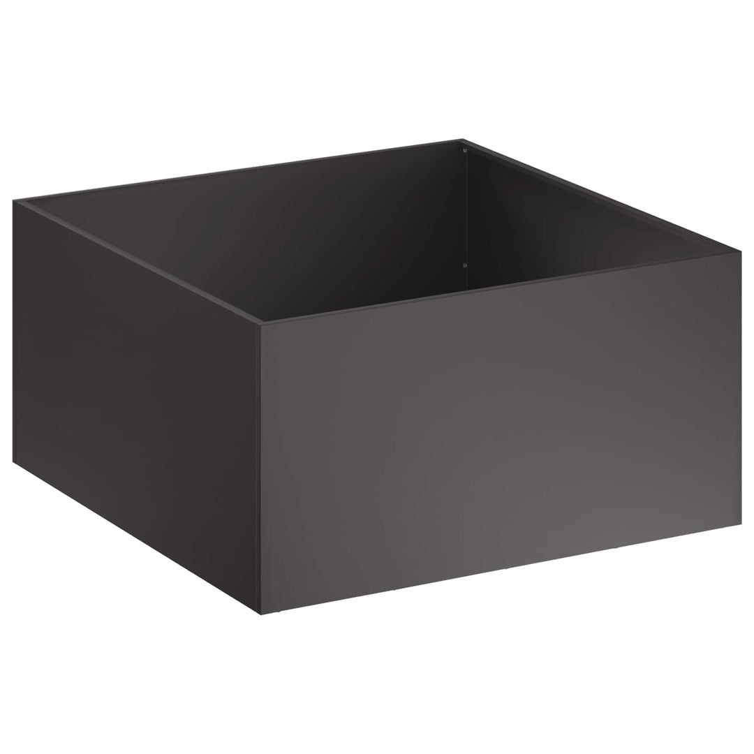 Trädgårdsplanterare 2 St Svart 60 X 60 X 40 Cm Kallvalsat Stål