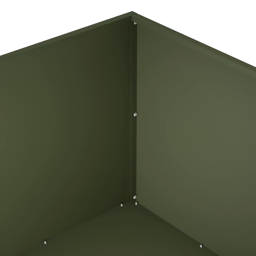 Trädgårdsplanterare Olivgrön 60 X 60 X 40 Cm Kallvalsat Stål