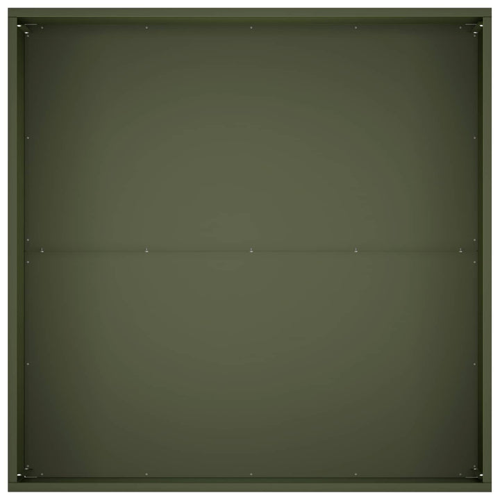 Trädgårdsplanterare Olivgrön 60 X 60 X 40 Cm Kallvalsat Stål