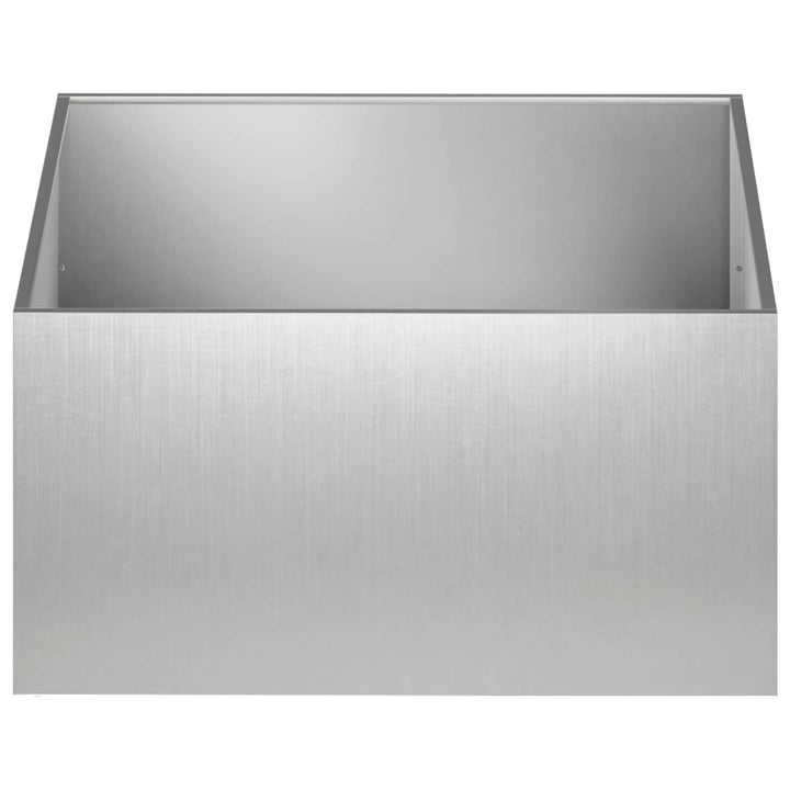 Trädgårdsplanterare Silver 60 X 60 X 40 Cm Rostfritt Stål