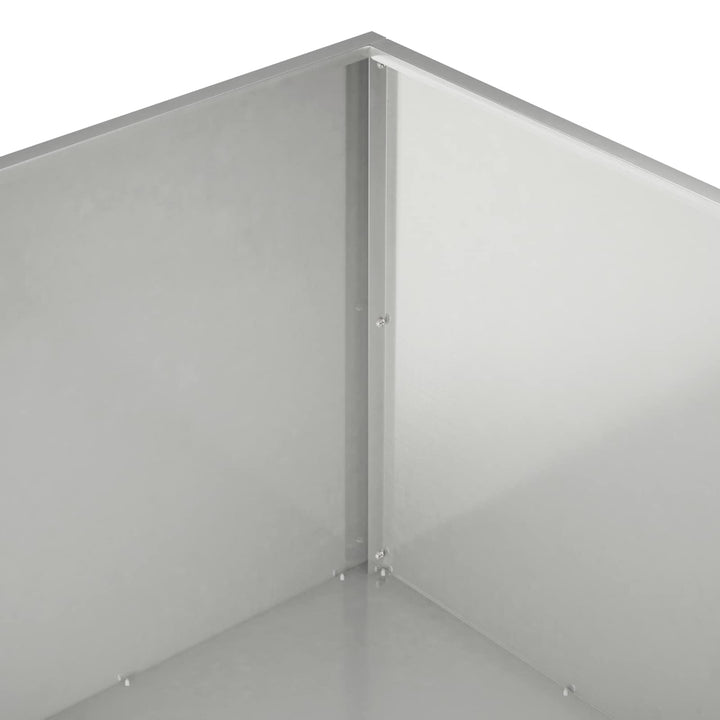 Trädgårdsplanterare 2 St Silver 60 X 60 X 40 Cm Rostfritt Stål