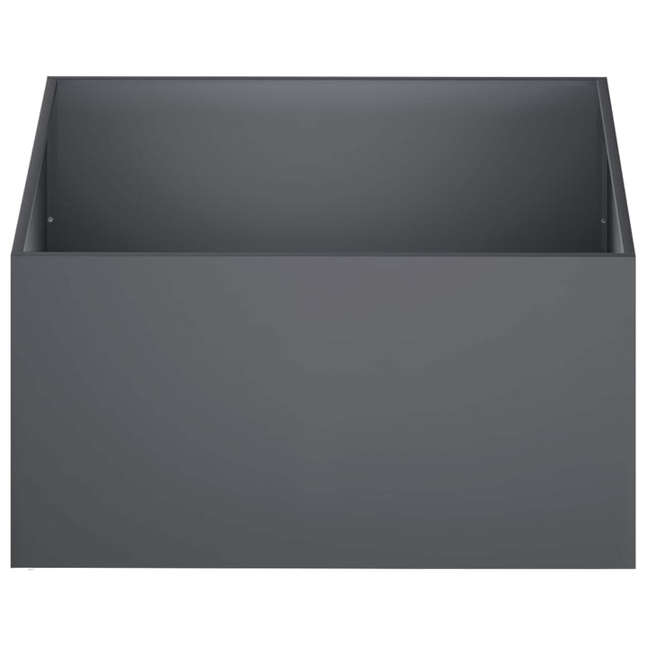 Trädgårdsplanterare Antracit 80 X 80 X 40 Cm Kallvalsat Stål
