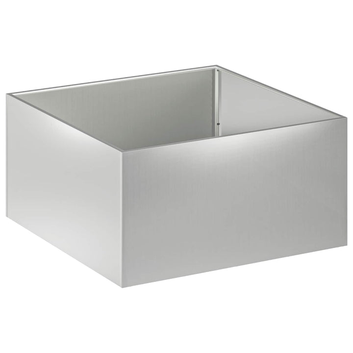 Trädgårdsplanterare Silver 80 X 80 X 40 Cm Galvaniserat Stål
