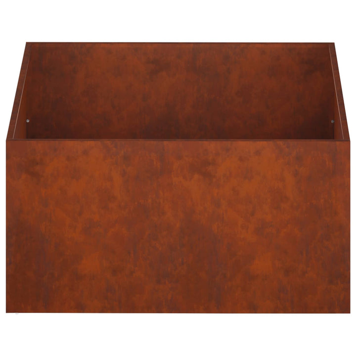 Trädgårdsplanterare Rostig 80 X 80 X 40 Cm Väderbeständig Stål