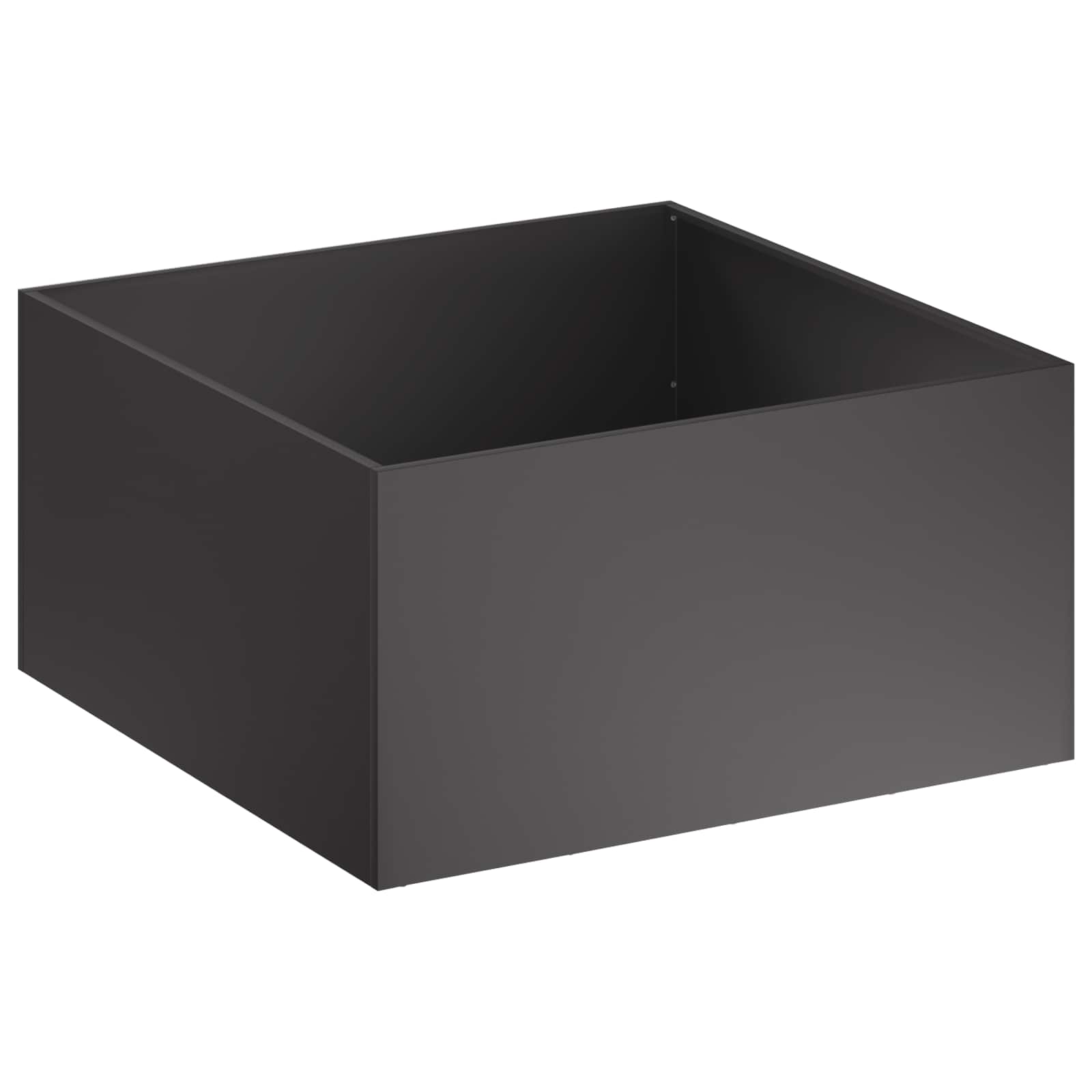Trädgårdsplanterare Svart 100 X 100 X 40 Cm Kallvalsat Stål