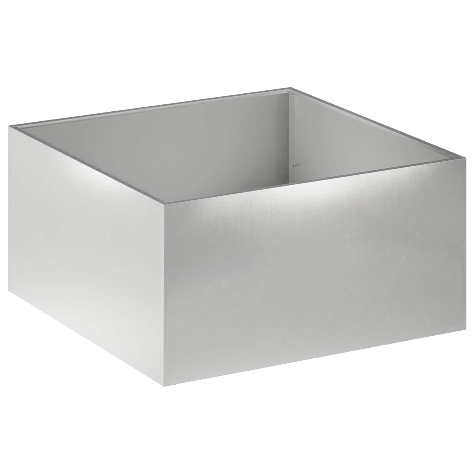 Trädgårdsplanterare Silver 100 X 100 X 40 Cm Rostfritt Stål