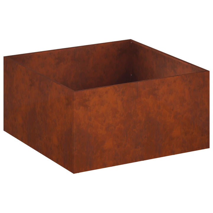 Trädgårdsplanterare 2 St Rostig 100 X 100 X 40 Cm