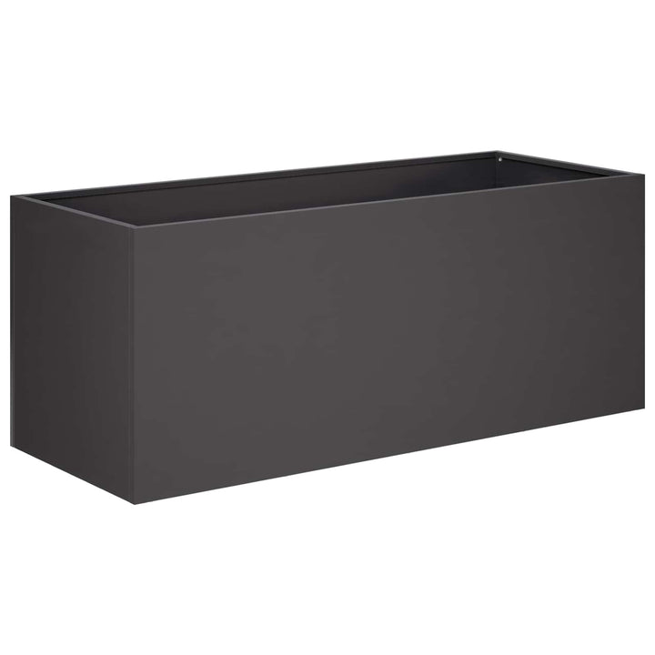 Trädgårdsplanterare 2 St Svart 80 X 40 X 40 Cm Kallvalsat Stål
