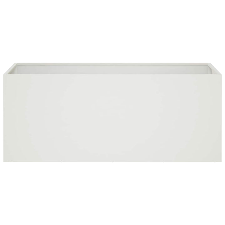 Trädgårdsplanterare Vit 80 X 40 X 40 Cm Kallvalsat Stål