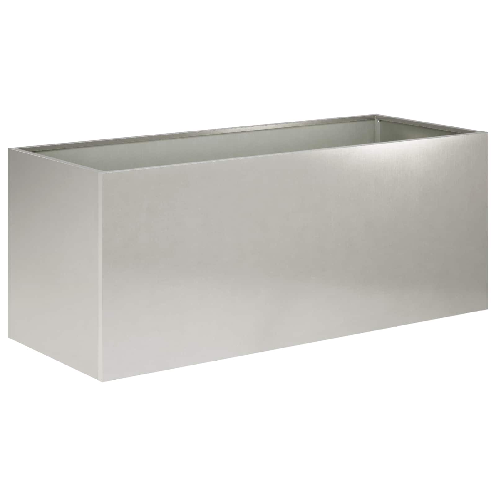 Trädgårdsplanterare Silver 80 X 40 X 40 Cm Rostfritt Stål