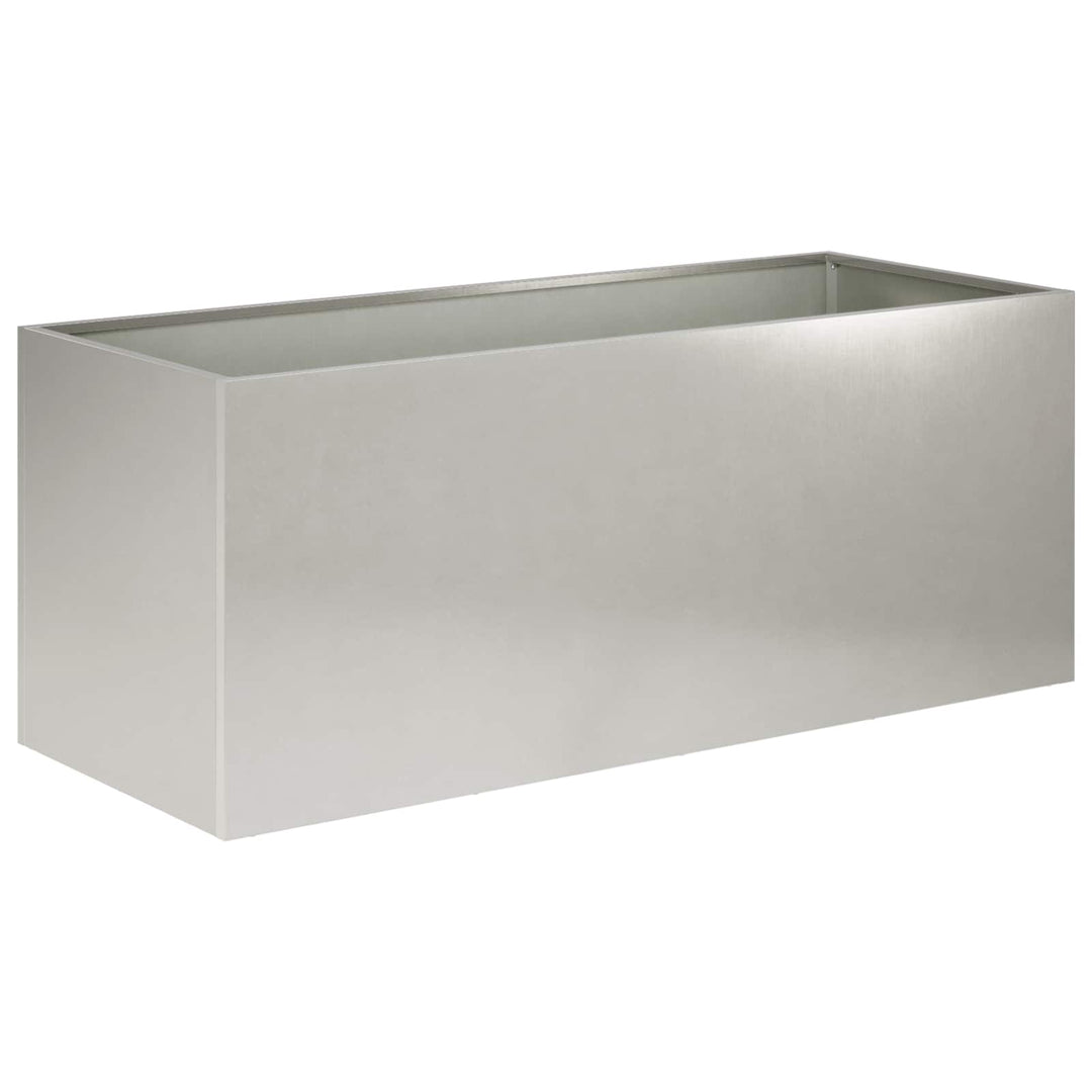 Trädgårdsplanterare 2 St Silver 80 X 40 X 40 Cm Rostfritt Stål