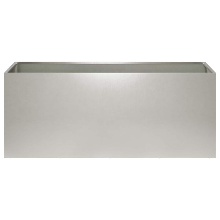 Trädgårdsplanterare 2 St Silver 80 X 40 X 40 Cm Rostfritt Stål