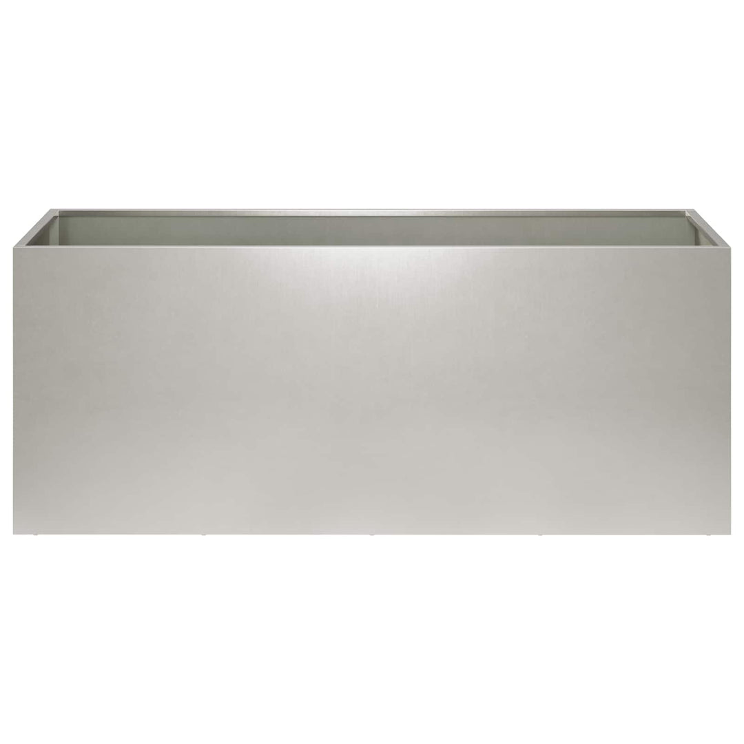 Trädgårdsplanterare 2 St Silver 80 X 40 X 40 Cm Rostfritt Stål