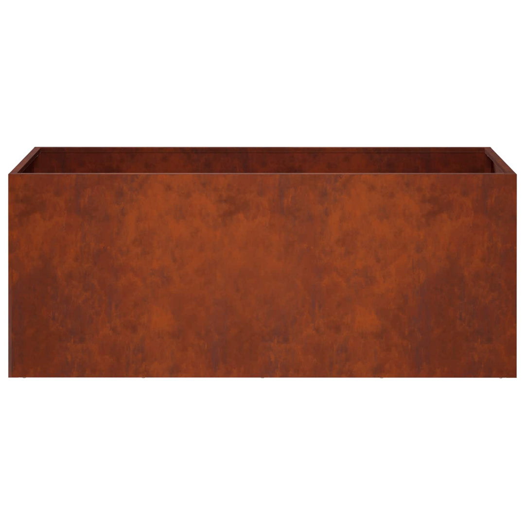 Trädgårdsplanterare 2 St Rostig 80 X 40 X 40 Cm