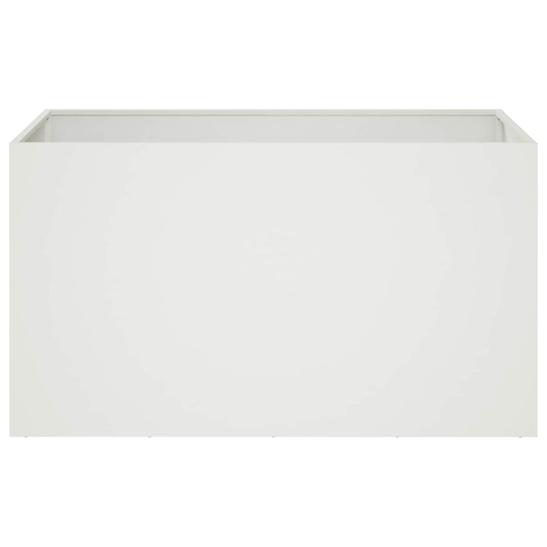 Trädgårdsplanterare Vit 80 X 50 X 50 Cm Kallvalsat Stål