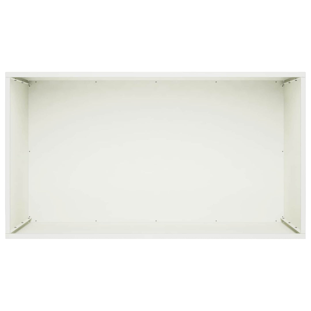 Trädgårdsplanterare Vit 80 X 50 X 50 Cm Kallvalsat Stål