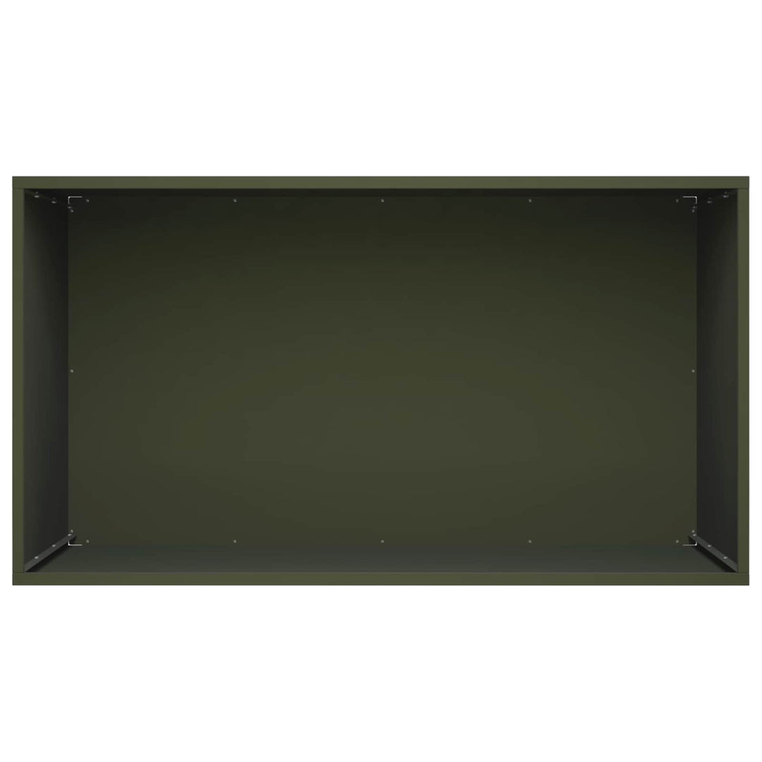 Trädgårdsplanterare Olivgrön 80 X 50 X 50 Cm Kallvalsat Stål