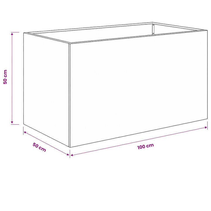 Trädgårdsplanterare 2 St Svart 100 X 50 X 50 Cm Kallvalsat Stål