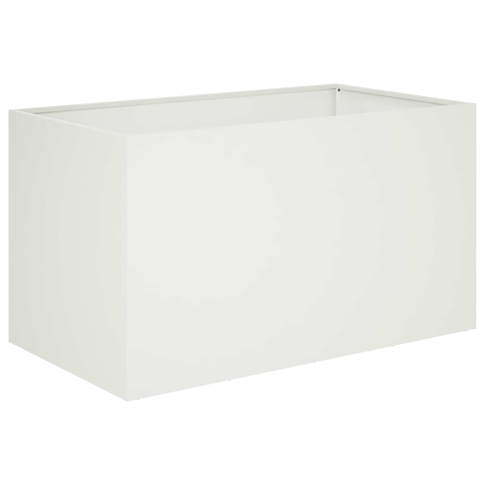 Trädgårdsplanterare Vit 100 X 50 X 50 Cm Kallvalsat Stål