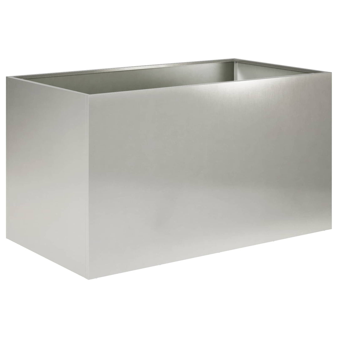 Trädgårdsplanterare 2 St Silver 100 X 50 X 50 Cm Rostfritt Stål