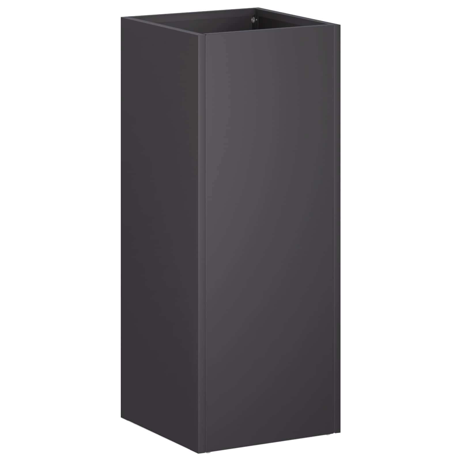 Trädgårdsplanterare Svart 20 X 20 X 40 Cm Kallvalsat Stål