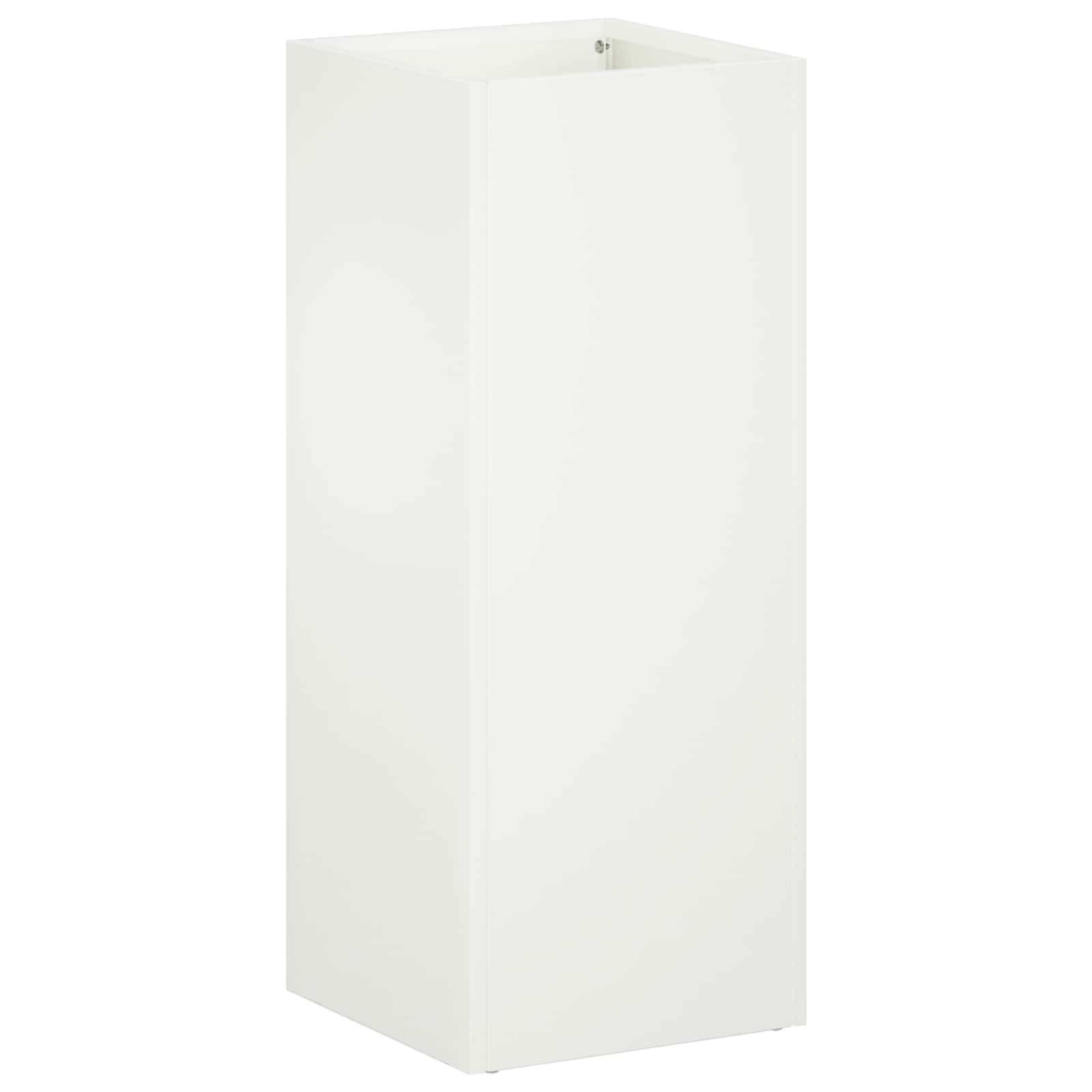 Trädgårdsplanterare Vit 20 X 20 X 40 Cm Kallvalsat Stål