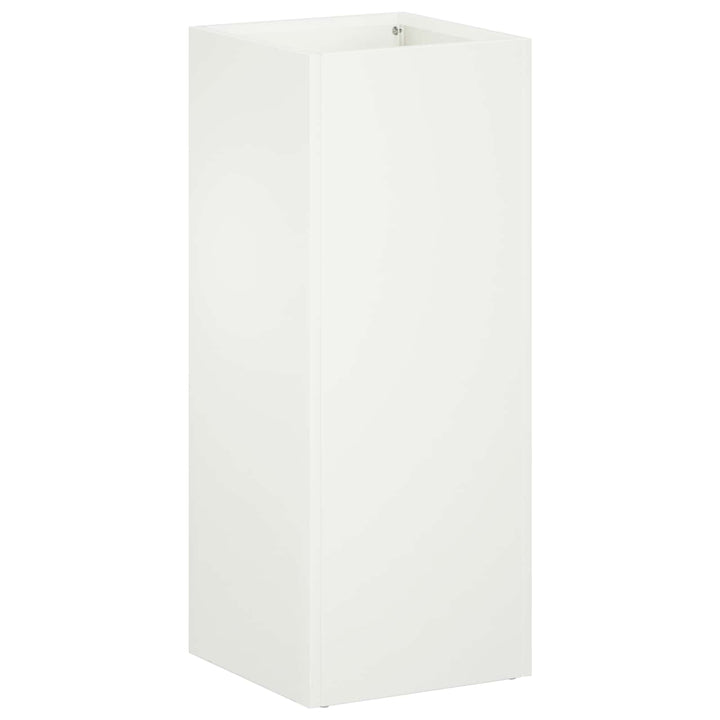 Trädgårdsplanterare Vit 20 X 20 X 40 Cm Kallvalsat Stål