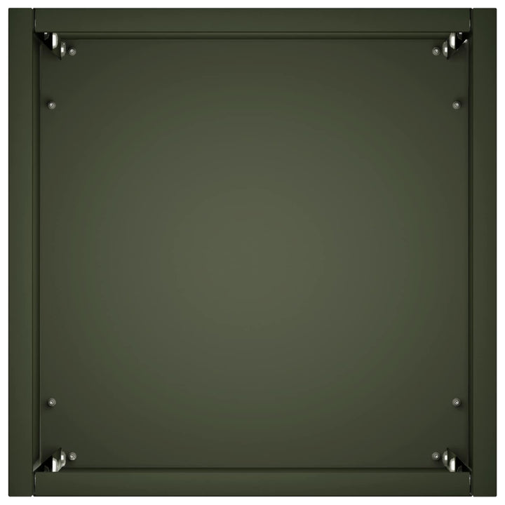 Trädgårdsplanterare Olivgrön 20 X 20 X 40 Cm Kallvalsat Stål