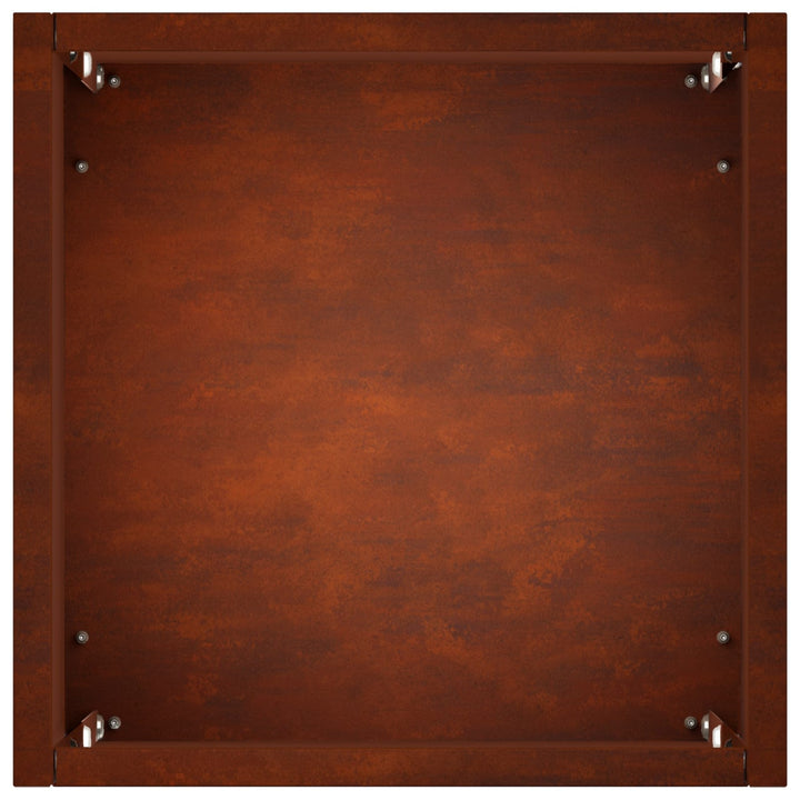 Trädgårdsplanterare Rostig 20 X 20 X 50 Cm Väderbeständig Stål