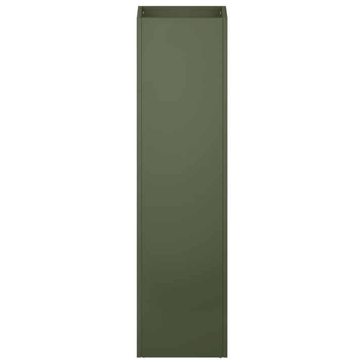 Trädgårdsplanterare 2 St Olivgrön 20 X 20 X 75 Cm
