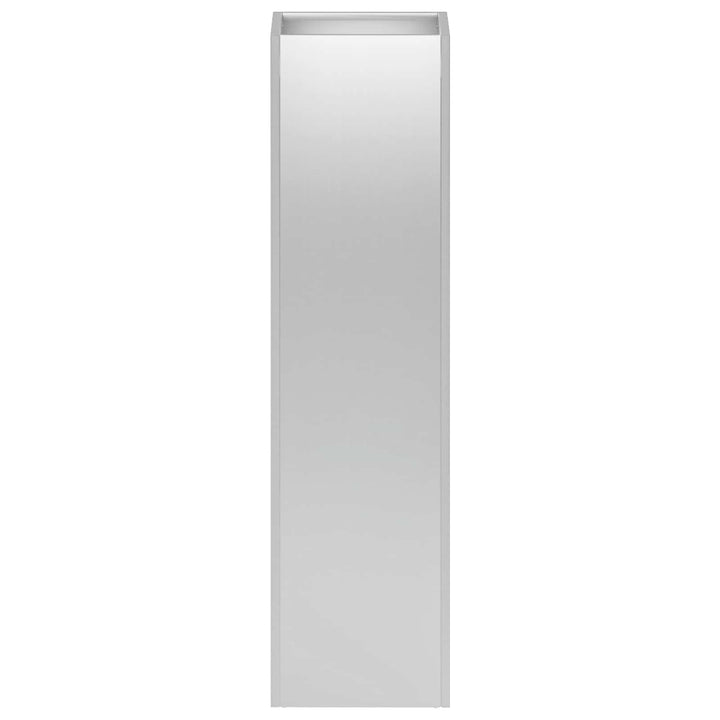 Trädgårdsplanterare Silver 20 X 20 X 75 Cm Galvaniserat Stål