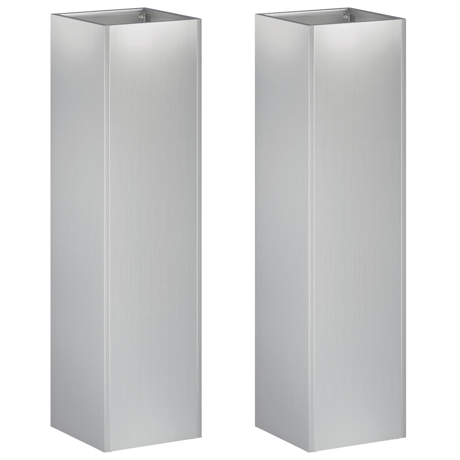 Trädgårdsplanterare 2 St Silver 20 X 20 X 75 Cm