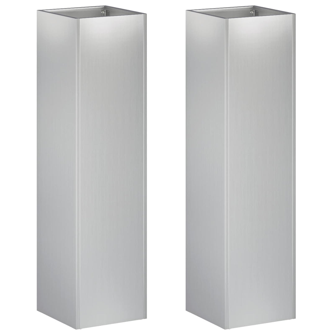 Trädgårdsplanterare 2 St Silver 20 X 20 X 75 Cm